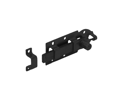 GB rolschuif vlak 100x44 zwartverzinkt etiket | 1 stuk - 17274070