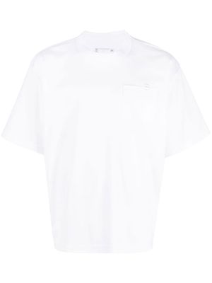 sacai t-shirt à logo brodé - Blanc