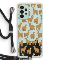 Alpacas: Samsung Galaxy A52s 5G Transparant Hoesje met koord