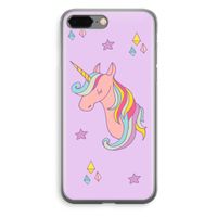 Roze eenhoorn: iPhone 8 Plus Transparant Hoesje