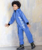 Waterproof Softshell Overall Comfy Morning Blue Jumpsuit - thumbnail