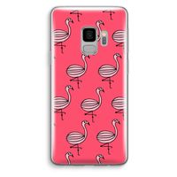 Flamingo: Samsung Galaxy S9 Transparant Hoesje