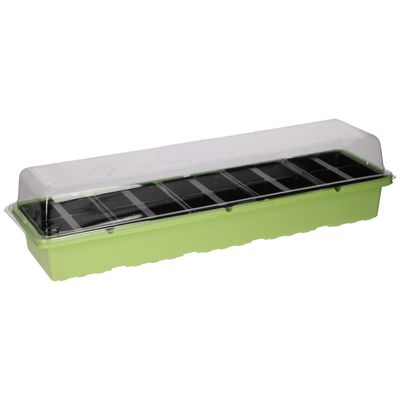 Kweekbak/zaaibak 20 vakjes transparante deksel 53 cm
