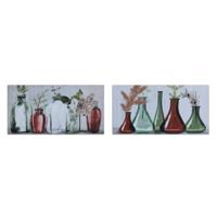 Schilderij DKD Home Decor Vaas (120 x 2,8 x 60 cm) (2 Stuks)
