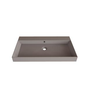 Wastafel Gliss Design Lako 80 cm Zonder Kraangat Mat Leigrijs Gliss Design