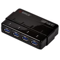 ORICO H4928-U3 ABS hoge snelheid 4 ports USB 3.0 HUB met 12V voedingsadapter voor Smartphones / Tablets(zwart)