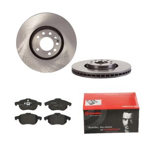 Remmenset, remschijf BREMBO, Remschijftype: Binnen geventileerd, Inbouwplaats: Vooras, u.a. für Saab, Opel, Vauxhall, Cadillac