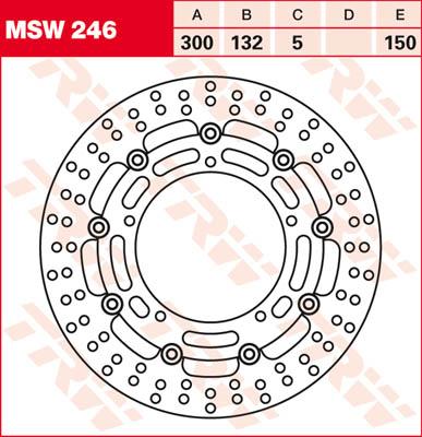 TRW Remschijf, remschijven voor de moto, MSW246