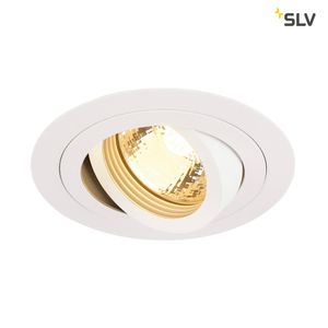 SLV New Tria GU10 Round Klemveer inbouwspot (Kleur: blank aluminium)