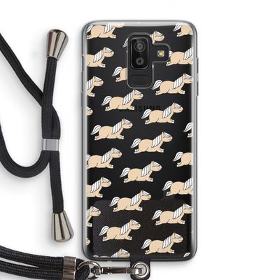Ponys: Samsung Galaxy J8 (2018) Transparant Hoesje met koord