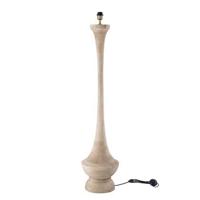 PTMD Ahid Natural mango wood classic floor lamp round