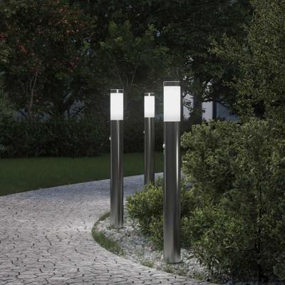 Bolderverlichting met sensor 3 stuks 80 cm RVS IP44