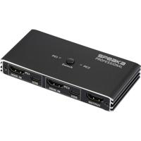 SpeaKa Professional HDMI 2.0 Slim KVM 2X1 USB2.0 +IR, Black HDMI-switch HDMI 3840 x 2160 Pixel