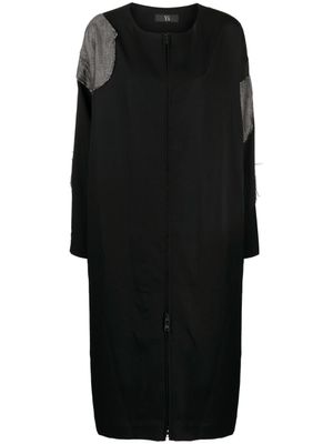Y's robe en laine à fermeture zippée - Noir
