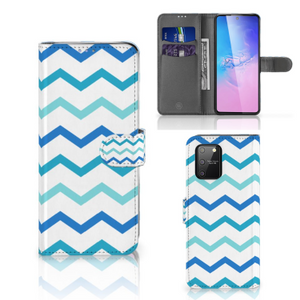 Samsung S10 Lite Telefoon Hoesje Zigzag Blauw