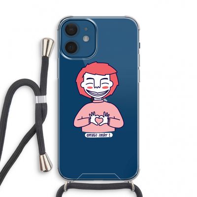 Hartje: iPhone 12 mini Transparant Hoesje met koord