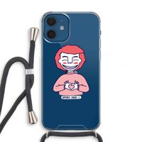Hartje: iPhone 12 mini Transparant Hoesje met koord