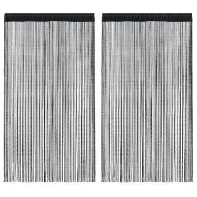 VidaXL Draadgordijnen 2 st 100x250 cm zwart