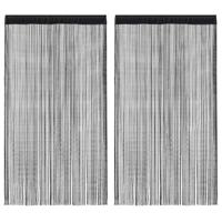 VidaXL Draadgordijnen 2 st 100x250 cm zwart