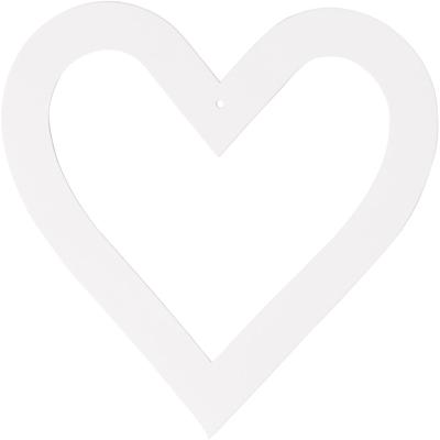 Creativ Company Harten lijsten, afm 18x18 cm, 230 gr, wit, 16 stuk/ 1 doos