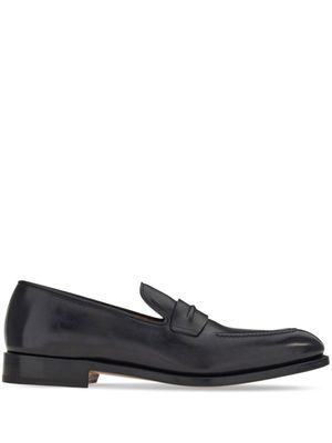 Ferragamo mocassins en cuir à entaille penny - Noir