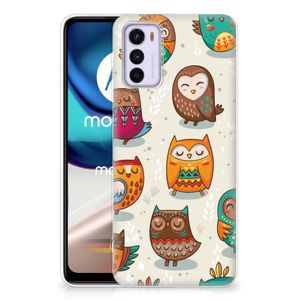 Motorola Moto G42 TPU Hoesje Vrolijke Uilen