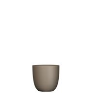 Bloempot Pot rond es/10.5 tusca 11 x 12 cm taupe mat Mica - Mica Decorations