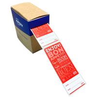 Etiket avery sluitzegel rood 40x95mm 250st