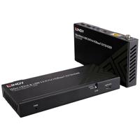 LINDY Cat.6 HDBaseT KVM Extender HDBaseT-extenderset (zender + ontvanger) HDMI, Infrarood, USB-A 2.0 Via netwerkkabel RJ45 150 m