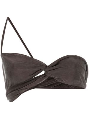 Jacquemus haut Le Bandeau à design asymétrique - Marron