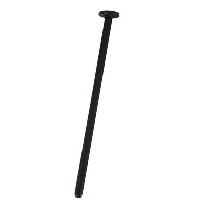 Stalen schuine meubelpoot grijs rond 1,6 cm en hoogte 43 cm