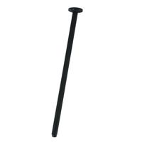 Stalen schuine meubelpoot grijs rond 1,6 cm en hoogte 43 cm