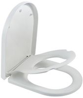 Saqu Touch Double toiletbril met softclose en quick release 37,1x44,4x4,8cm Wit