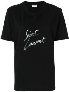 Saint Laurent t-shirt à logo - Noir