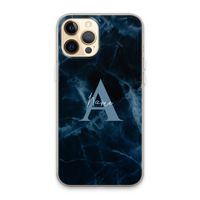 Midnight Marble: iPhone 13 Pro Max Transparant Hoesje