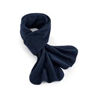 Warme fleece winter sjaal voor volwassenen - donkerblauw - 100% gerecycled polyester - thumbnail