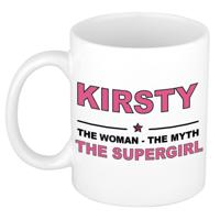 Kirsty cadeau mok - Woman Myth Supergirl - naam koffiemok - 300 ml - collega - moederdag