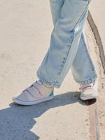 Baskets voor meisjes van synthetisch materiaal beige, bedrukt