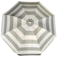 Parasol - zilver - gestreept - D200 cm - UV-bescherming - incl. draagtas - thumbnail