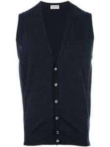 John Smedley gilet Huntswood en maille - Bleu