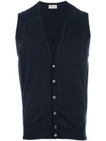 John Smedley gilet Huntswood en maille - Bleu