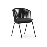 Kave Home Tuinstoel 'Saconca' Gevlochten touw, kleur Zwart Kave Home Tuinstoel 'Saconca' Gevlochten touw, kleur Zwart