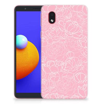 Samsung Galaxy A01 Core | TPU Case | White Flowers