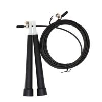 Staaldraad skipping overslaan verstelbare fitness sprong touw lengte: 3m (zwart)