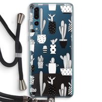 Cactusmotief: Huawei P20 Pro Transparant Hoesje met koord