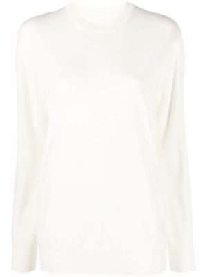 Jil Sander pull à col rond - Blanc