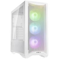 Lian Li LANCOOL II Mesh C RGB Snow Edition Midi-tower PC-behuizing, Gaming-behuizing Wit 3 voorgeïnstalleerde LED-ventilators, Zijvenster, Stoffilter