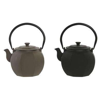 Theepot Home ESPRIT Zwart Beige Roestvrij staal Ijzer 780 ml (2 Stuks)