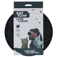 Eat Slow Live Longer Lick Mat Voetbal Grijs