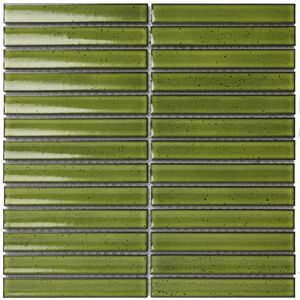 The Mosaic Factory Sevilla smalle vinger 2cm mozaïek tegels 30x30 groen